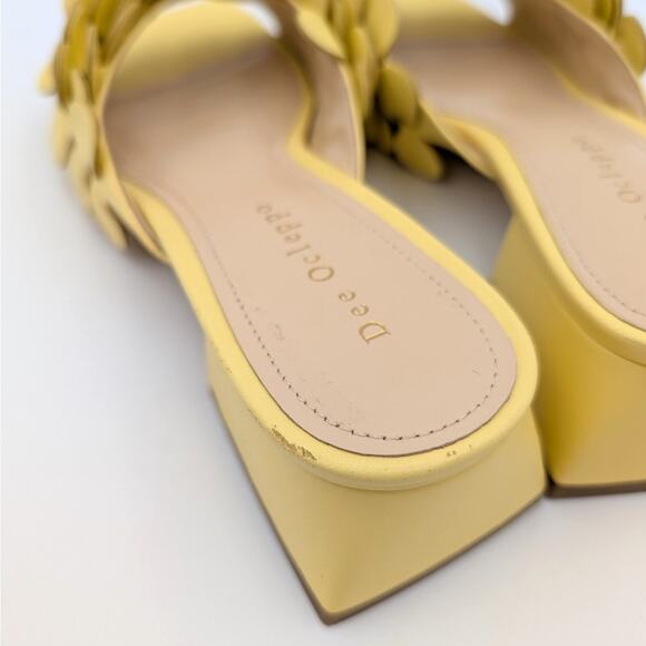 Dee Ocleppo Japan Embellished Leather Sandal Women's Yellow Size US6.5 EU37 - Picture 8 of 13